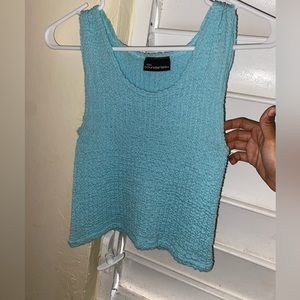 Blue crop top